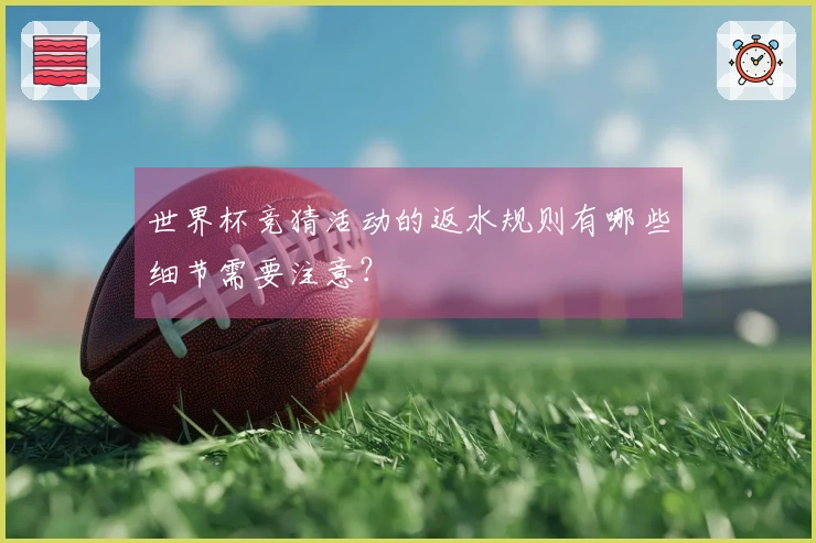 世界杯竞猜活动的返水规则有哪些细节需要注意？